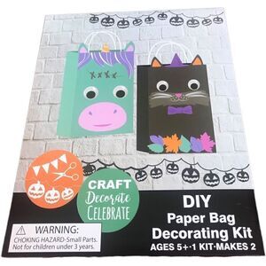 Paper Bag Halloween Decorating Bad Ghost Kit 2 Sets